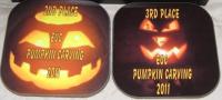 2nd and 3rd places got a coaster with their pumpkins on